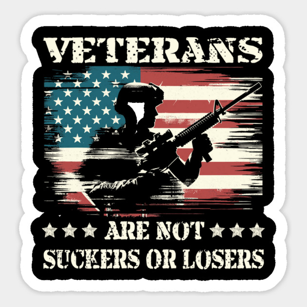 Veterans are NOT suckers or losers Magnet by JessArty