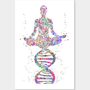 Yoga pose, DNA yoga pose Posters and Art