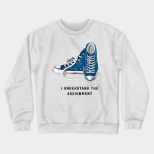 Funny Gifts Chucks And Pearls Harris Women Crewneck Sweatshirt