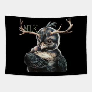 Artwork Mysterious Baby Chicken Face Head Like Deer Tapestry