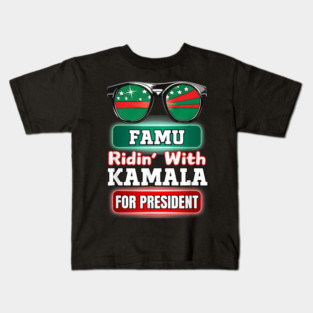 Ridin With Kamala Florida Famu Hbc Kids T-Shirt