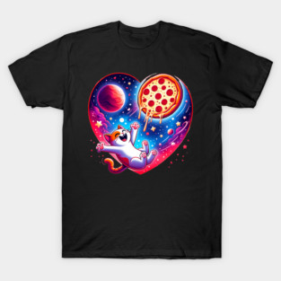 Cat Eating Pizza, Funny Pizza T-Shirt