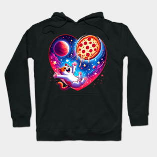 Cat Eating Pizza, Funny Pizza Hoodie