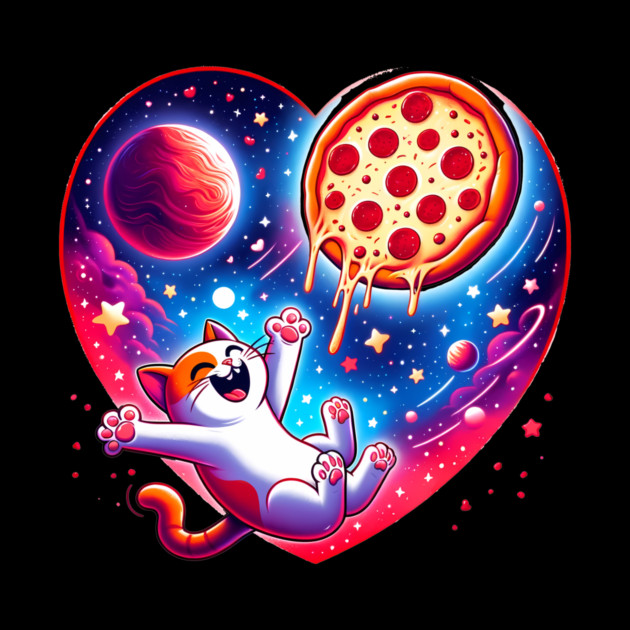 Cat Eating Pizza, Funny Pizza by logiamerch