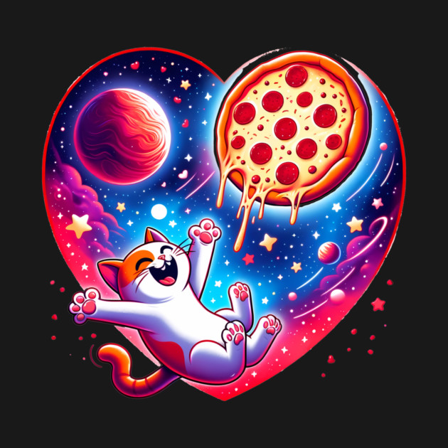 Cat Eating Pizza, Funny Pizza by logiamerch