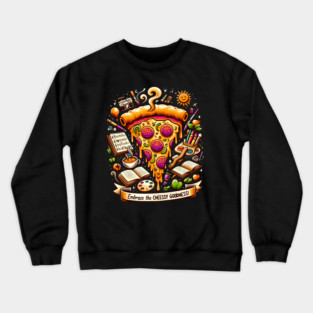 Pizza Lover Cheesy Goodness Crewneck Sweatshirt