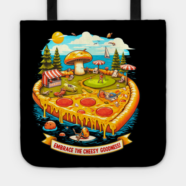 Pizza Lover Cheesy Goodnes Tote by logiamerch