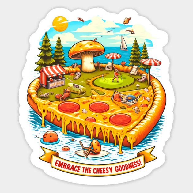 Pizza Lover Cheesy Goodnes Sticker by logiamerch