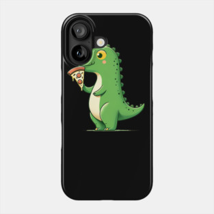 Cute Dinosaur Eating Pizza Phone Case
