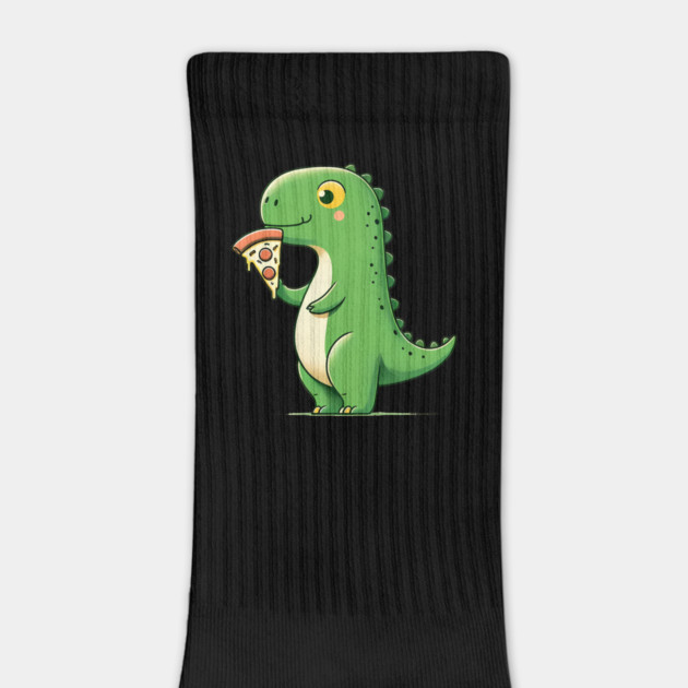 Cute Dinosaur Eating Pizza by logiamerch