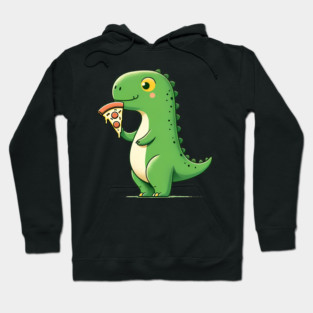 Cute Dinosaur Eating Pizza Hoodie