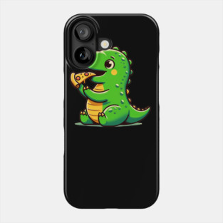 Cute Dinosaur Eating Pizza Phone Case