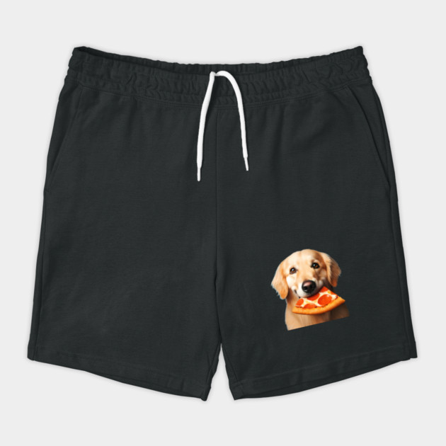 Cute Labrador Dog Eating Pizza by logiamerch