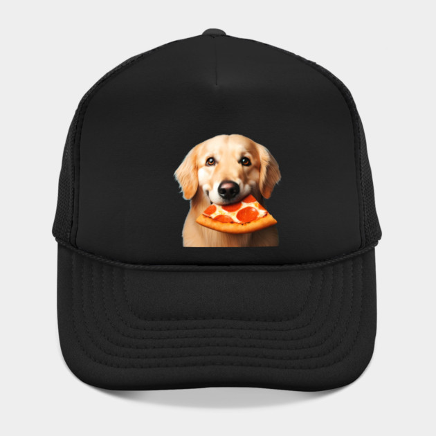 Cute Labrador Dog Eating Pizza by logiamerch