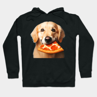 Cute Labrador Dog Eating Pizza Hoodie