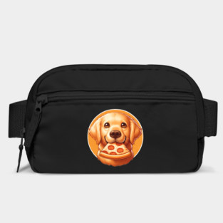 Cute Labrador Dog Eating Pizza Bag