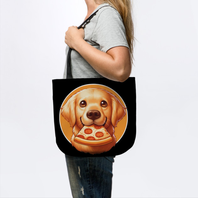 Cute Labrador Dog Eating Pizza by logiamerch