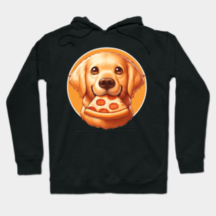 Cute Labrador Dog Eating Pizza Hoodie