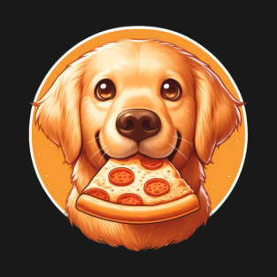 Cute Labrador Dog Eating Pizza T-Shirt