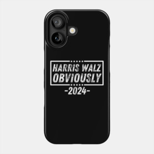 Harris-Walz-Obviously Phone Case