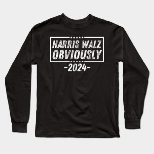 Harris-Walz-Obviously Long Sleeve T-Shirt