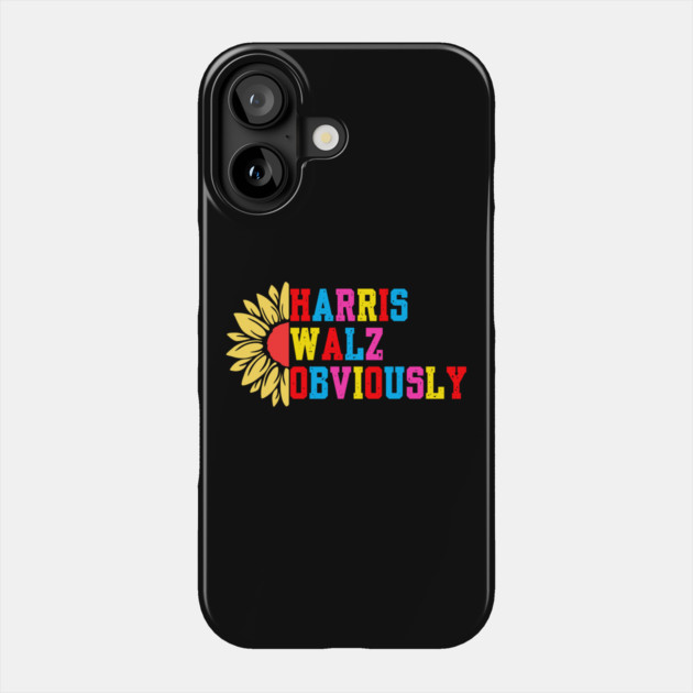 Harris-Walz-Obviously Phone Case by BlackMeme94