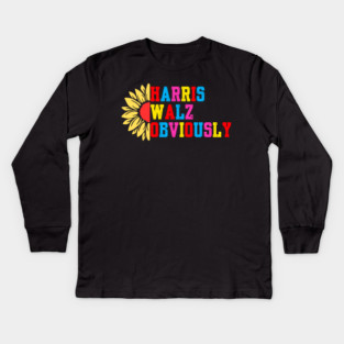 Harris-Walz-Obviously Kids Long Sleeve T-Shirt