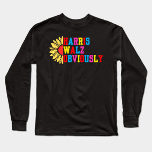 Harris-Walz-Obviously Long Sleeve T-Shirt