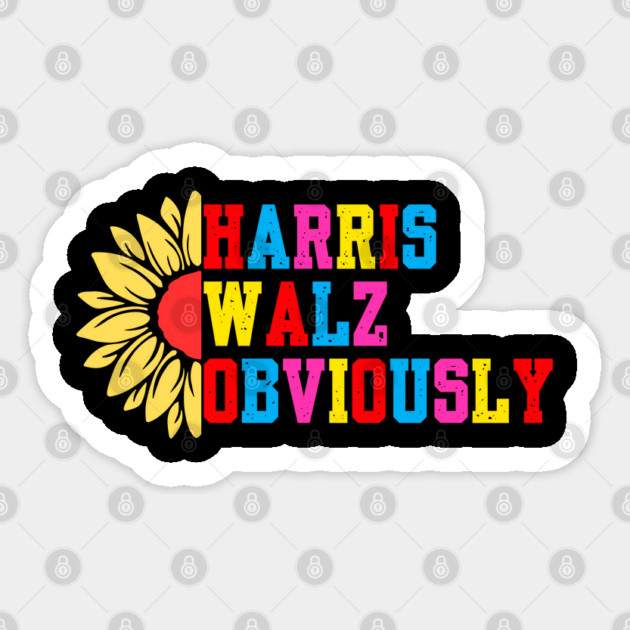 Harris-Walz-Obviously Sticker by BlackMeme94