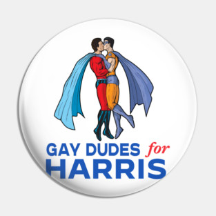 Gay Dudes For Harris Pin