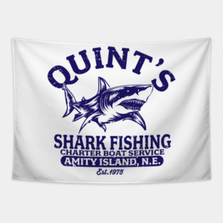 Quint's Shark Fishing Tapestry
