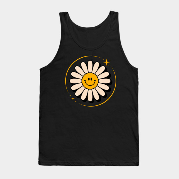 Flower Vintage 70s: Get Your Groove On with Retro Style! Tank Top by BlackMeme94