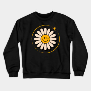 Flower Vintage 70s: Get Your Groove On with Retro Style! Crewneck Sweatshirt
