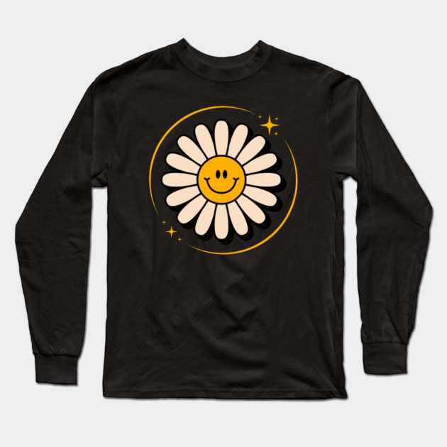 Flower Vintage 70s: Get Your Groove On with Retro Style! Long Sleeve T-Shirt by BlackMeme94