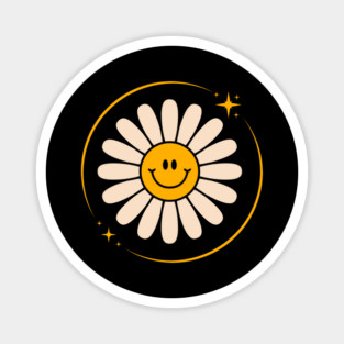 Flower Vintage 70s: Get Your Groove On with Retro Style! Magnet