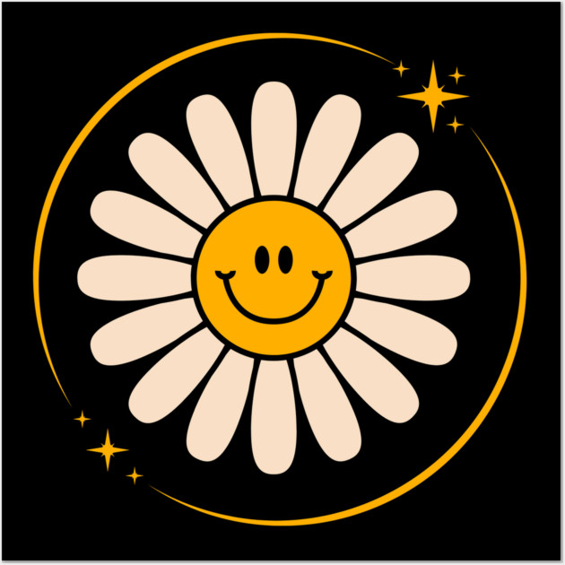 Flower Vintage 70s: Get Your Groove On with Retro Style! Wall Art by BlackMeme94