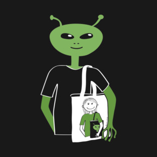Alien Human Totebag Totebag (for dark backgrounds) T-Shirt