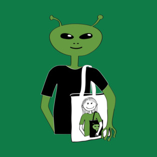Alien Human Totebag Totebag (for all backgrounds) T-Shirt