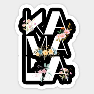 Kamala Harris Vintage Floral Feminine First Female President Sticker