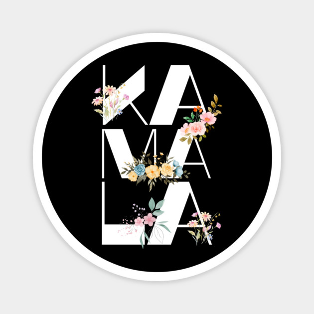 Kamala Harris Vintage Floral Feminine First Female President Magnet by The WYLD Tribe