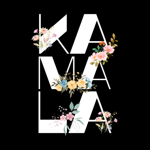 Kamala Harris Vintage Floral Feminine First Female President by The WYLD Tribe