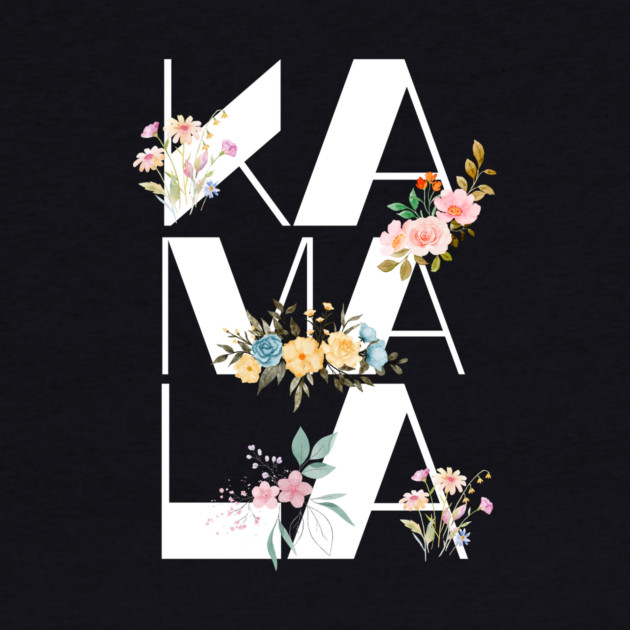 Kamala Harris Vintage Floral Feminine First Female President by The WYLD Tribe