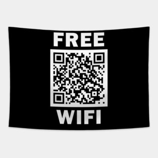 Rick Roll QR Code Prank Free Wifi Tapestry