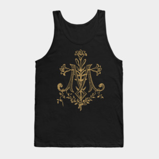 Vintage Virgin Mary Monogram Auspice Maria Tank Top