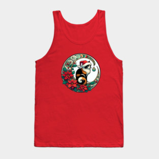 Christmas Calico Cat Tank Top