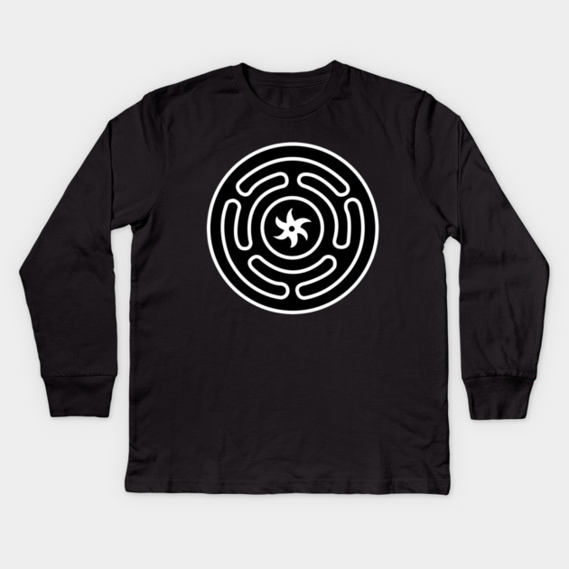 Hecate's Wheel Kids Long Sleeve T-Shirt by DickinsonDesign