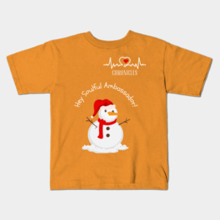Heartbeat Chronicles Snowman Christmas Design 1 Kids T-Shirt
