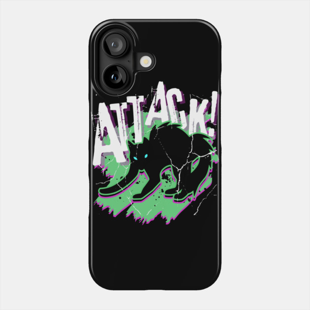 Attack Cat! Phone Case by casualteesinc