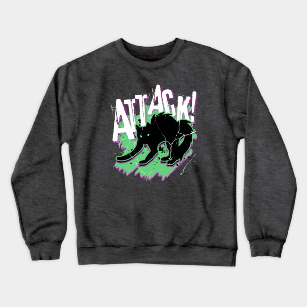 Attack Cat! Crewneck Sweatshirt by casualteesinc