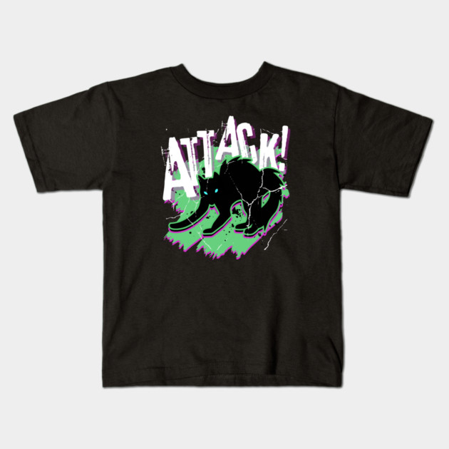 Attack Cat! Kids T-Shirt by casualteesinc